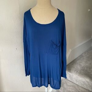 LA Made Micromodal Long Sleeve Drop Shoulder Top